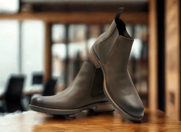 HX London Brown Genuine Leather Men's Chelsea Boots For Casual