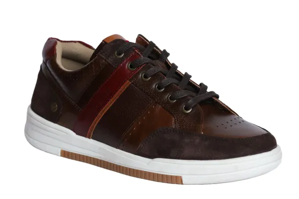 Brown_&_Red_leather_Lace-up_Sneakers_for_Men