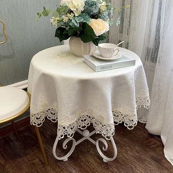 Attractive_&_Premium_Plain_Lace_Design,_6_Seater_Round_Dining_Table_Cover_(Size-72"_Inches_Round)