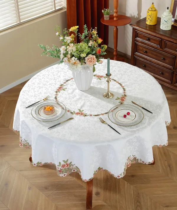 Beautiful_Satin_Leaf_Design,_6_Seater_Round_Dining_Table_Cover_(Size-72"_Inches_Round)
