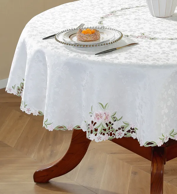Beautiful_Satin_Leaf_Design,_6_Seater_Round_Dining_Table_Cover_(Size-72"_Inches_Round)
