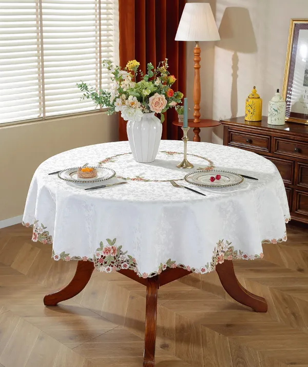 Beautiful_Satin_Leaf_Design,_6_Seater_Round_Dining_Table_Cover_(Size-72"_Inches_Round)