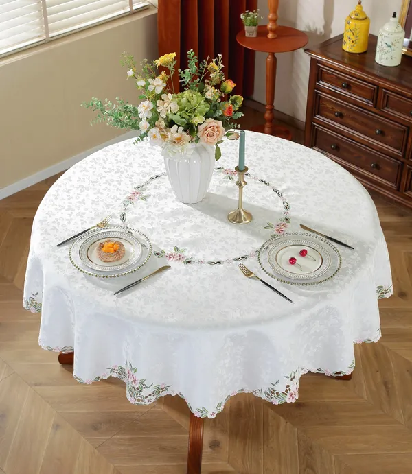 Beautiful_Satin_Leaf_Design,_6_Seater_Round_Dining_Table_Cover_(Size-72"_Inches_Round)