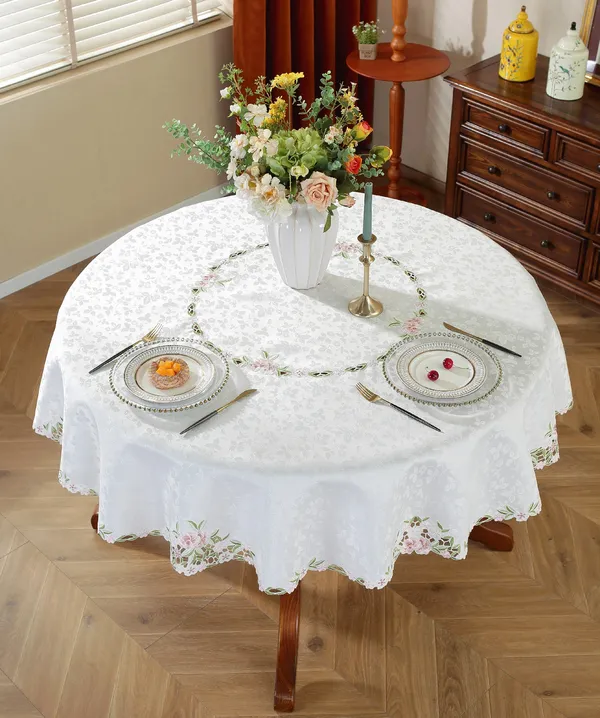 Beautiful_Satin_Leaf_Design,_6_Seater_Round_Dining_Table_Cover_(Size-72"_Inches_Round)