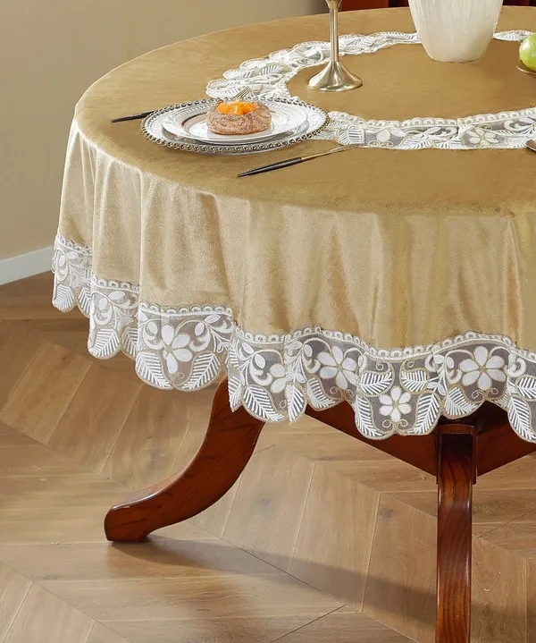 Elegant_Velvet_Lace_Embroidery_Design,_4_Seater_Round_Dining_Table_Cover_(Size-60"_Inches_Round)