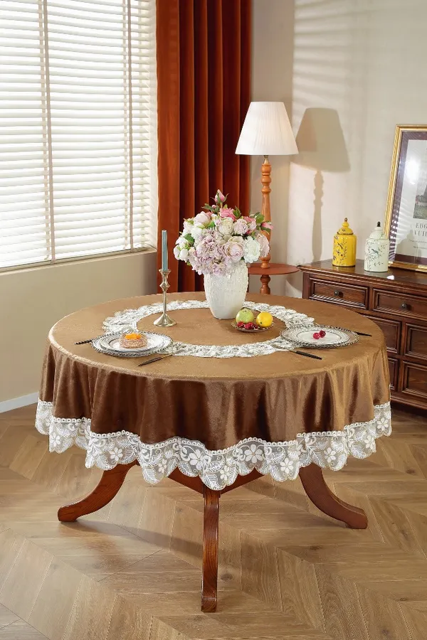 Elegant_Velvet_Lace_Embroidery_Design,_4_Seater_Round_Dining_Table_Cover_(Size-60"_Inches_Round)