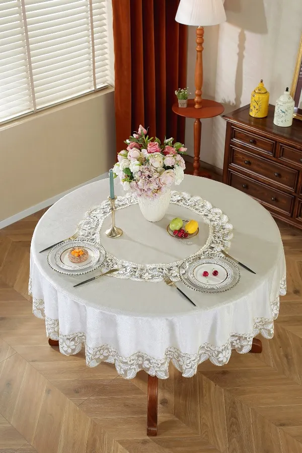 Elegant_Velvet_Lace_Embroidery_Design,_4_Seater_Round_Dining_Table_Cover_(Size-60"_Inches_Round)
