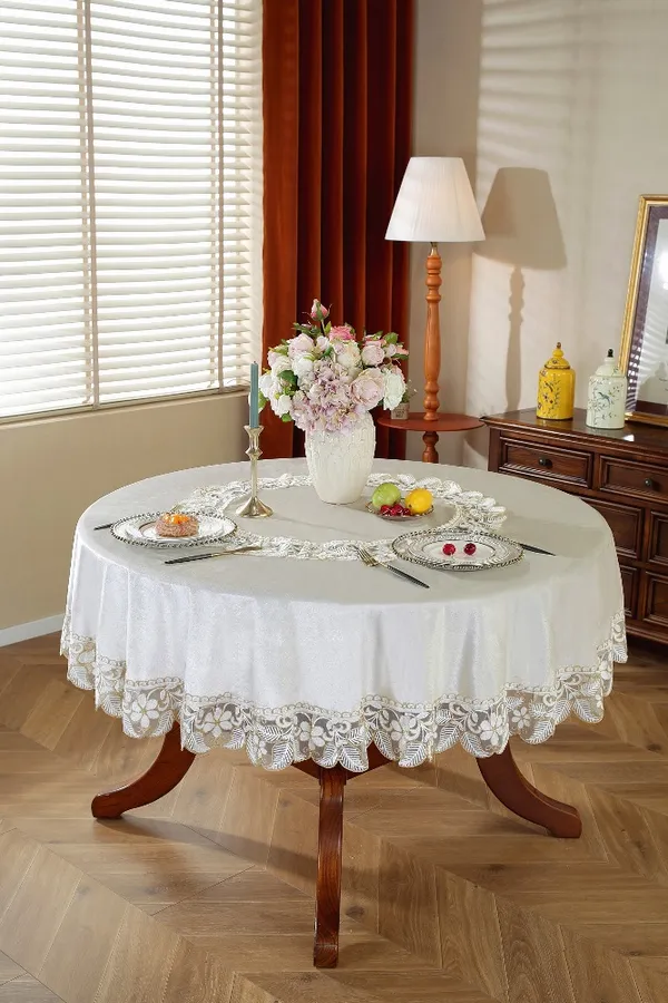 Elegant_Velvet_Lace_Embroidery_Design,_4_Seater_Round_Dining_Table_Cover_(Size-60"_Inches_Round)