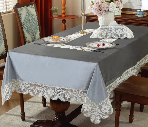 Elegant_Velvet_Lace_Embroidery_Design,_6_Seater_Rectangular_Dining_Table_Cover_(Size-90"_x_60"_Inches)