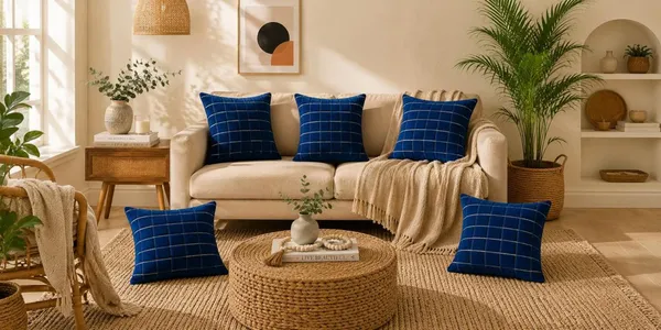 Designer_Velvet_Throw_Pillow_Cover_with_Modern_Windowpane_Pattern_Decorative_Cushion_Cover_for_Living_Room,_Pack_of_1_Piece_|_Design-N_18Box_|_12x12_Inch._Blue_Color
