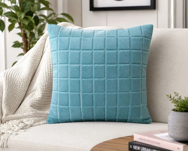 Designer_Velvet_Throw_Pillow_Cover_with_Modern_Windowpane_Pattern_Decorative_Cushion_Cover_for_Living_Room,_Pack_of_2_Pieces_|_Design-N_18Box_|_12x12_Inch._Firozi_Color