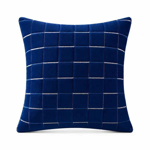 Designer_Velvet_Throw_Pillow_Cover_with_Modern_Windowpane_Pattern_Decorative_Cushion_Cover_for_Living_Room,_Pack_of_1_Piece_|_Design-N_18Box_|_16x16_Inch._Blue_Color