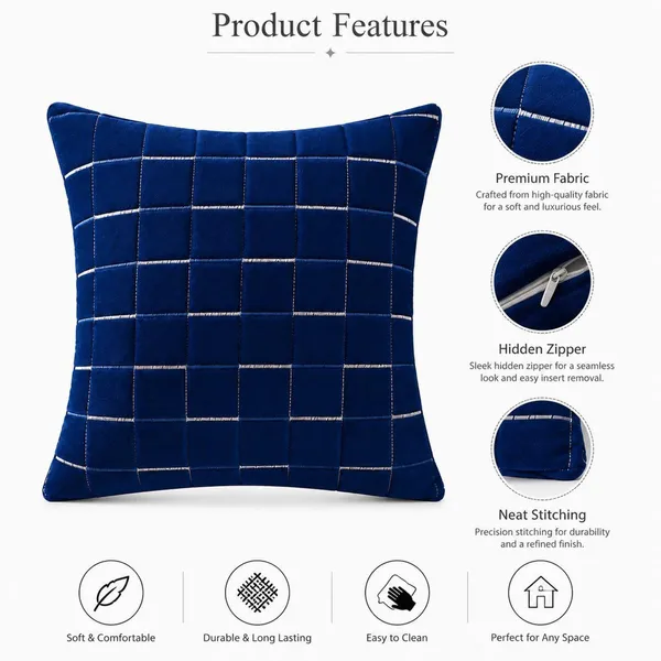 Designer_Velvet_Throw_Pillow_Cover_with_Modern_Windowpane_Pattern_Decorative_Cushion_Cover_for_Living_Room,_Pack_of_2_Pieces_|_Design-N_18Box_|_16x16_Inch._Blue_Color