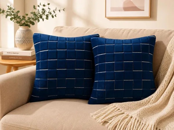 Designer_Velvet_Throw_Pillow_Cover_with_Modern_Windowpane_Pattern_Decorative_Cushion_Cover_for_Living_Room,_Pack_of_2_Pieces_|_Design-N_18Box_|_16x16_Inch._Blue_Color
