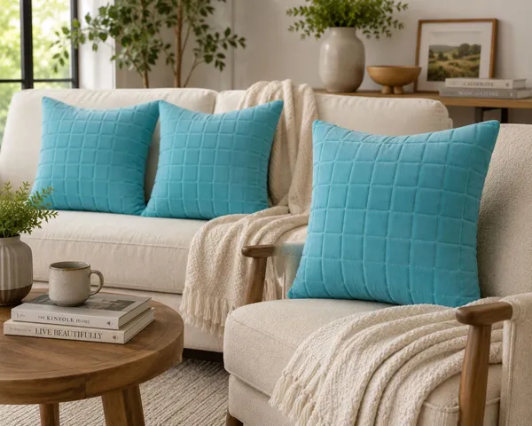 Designer_Velvet_Throw_Pillow_Cover_with_Modern_Windowpane_Pattern_Decorative_Cushion_Cover_for_Living_Room,_Pack_of_1_Piece_|_Design-N_18Box_|_16x16_Inch._Firozi_Color