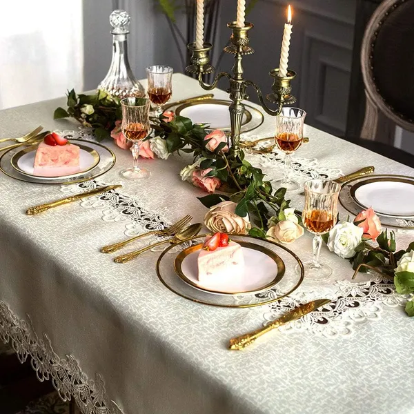 Attractive_&_Premium_Plain_Lace_Design,_6_Seater_Rectangular_Dining_Table_Cover_(Size-90"_x_60"_Inches)