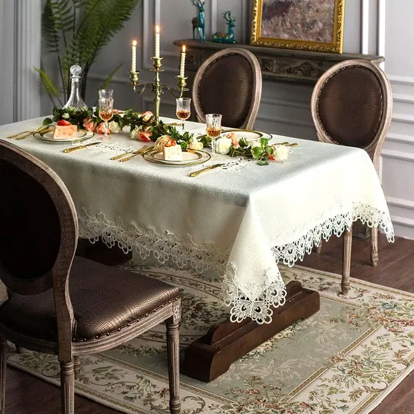 Attractive_&_Premium_Plain_Lace_Design,_6_Seater_Rectangular_Dining_Table_Cover_(Size-90"_x_60"_Inches)