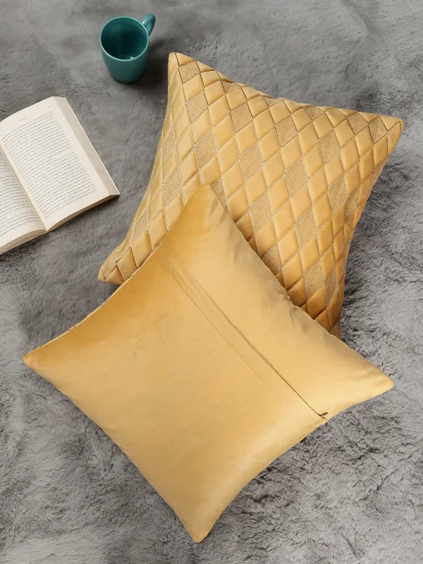Modern_Diamond_Shaped_Golden_Thread_Embroidery_Design_Velvet_Cushion_Covers,_Pack_of_2_Piece_(12x12_inch.)_Yellow_Color