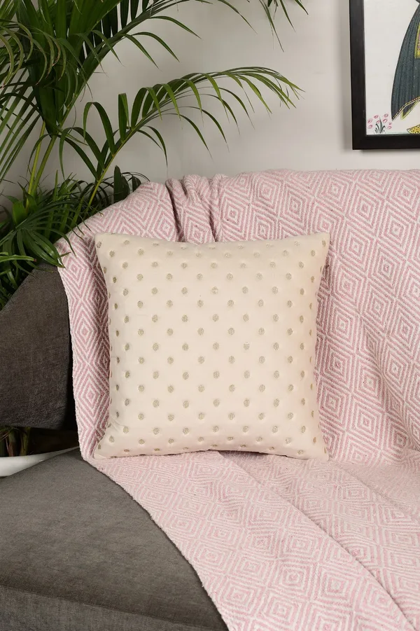 Modern_Dot_Design_Velvet_Cushion_Covers,_Pack_of_1_Piece_(12x12_inch.)_Cream_Color