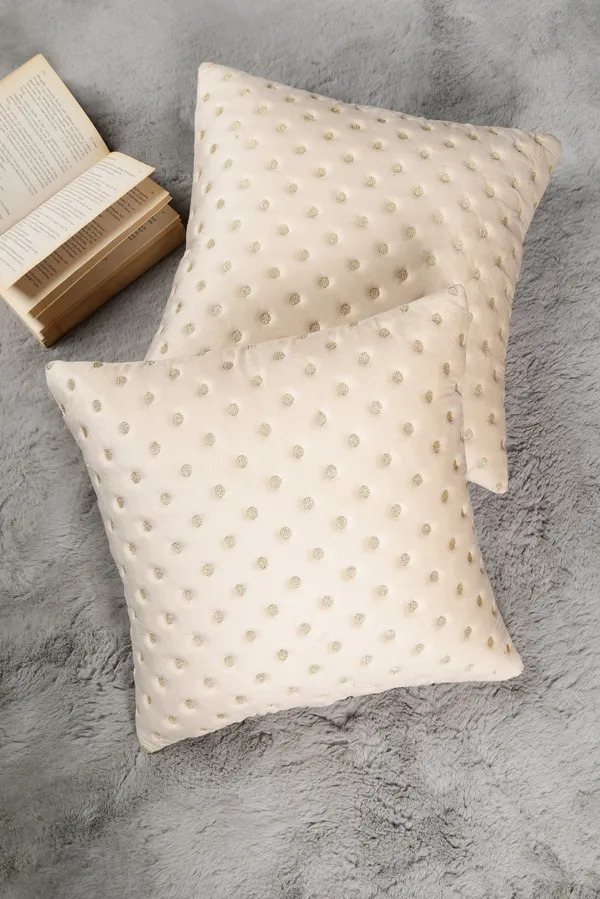 Modern_Dot_Design_Velvet_Cushion_Covers,_Pack_of_1_Piece_(12x12_inch.)_Cream_Color