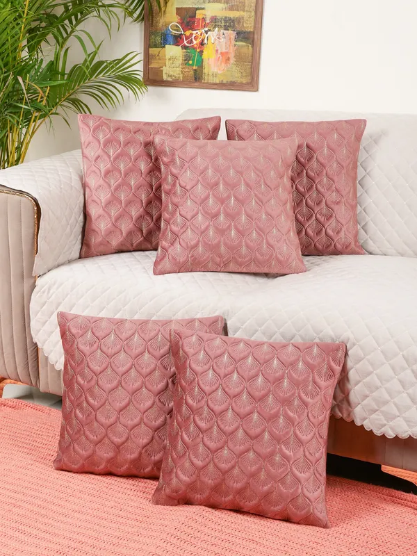 Elegant_Feather_Design_Velvet_Cushion_Covers,_Pack_of_5_Piece_(12x12_inch.)_Gajari_Color