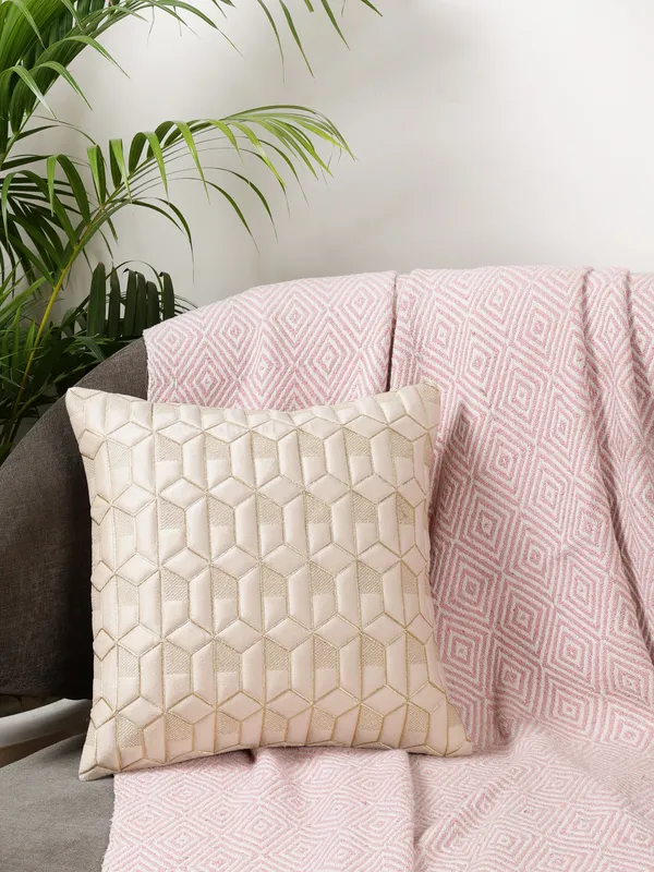 Attractive_Hexa_Design_Velvet_Cushion_Covers,_Pack_of_1_Piece_(12x12_inch.)_Cream_Color