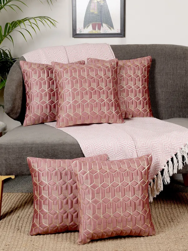 Attractive_Hexa_Design_Velvet_Cushion_Covers,_Pack_of_5_Piece_(12x12_inch.)_Gajari_Color