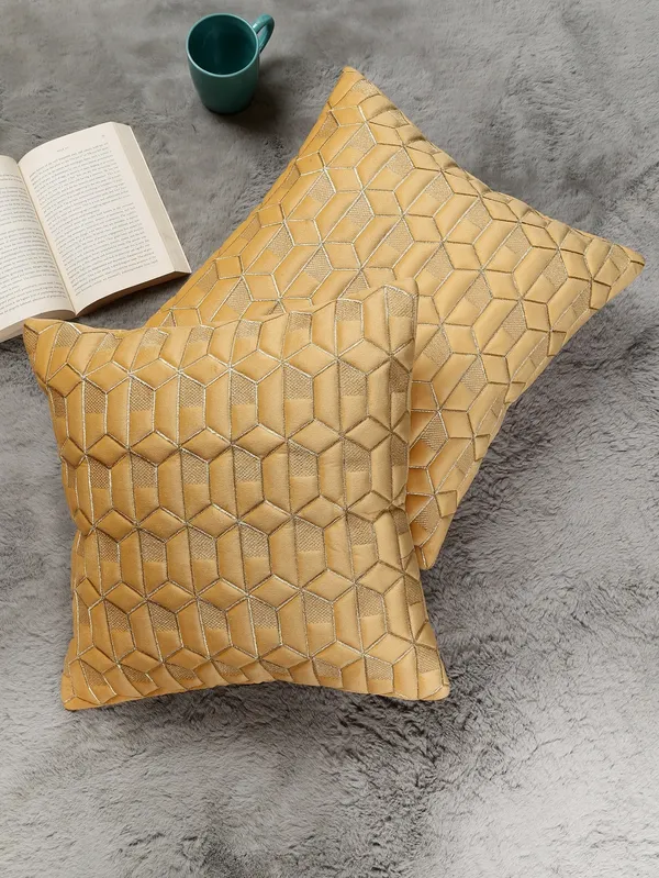 Attractive_Hexa_Design_Velvet_Cushion_Covers,_Pack_of_2_Piece_(12x12_inch.)_Yellow_Color