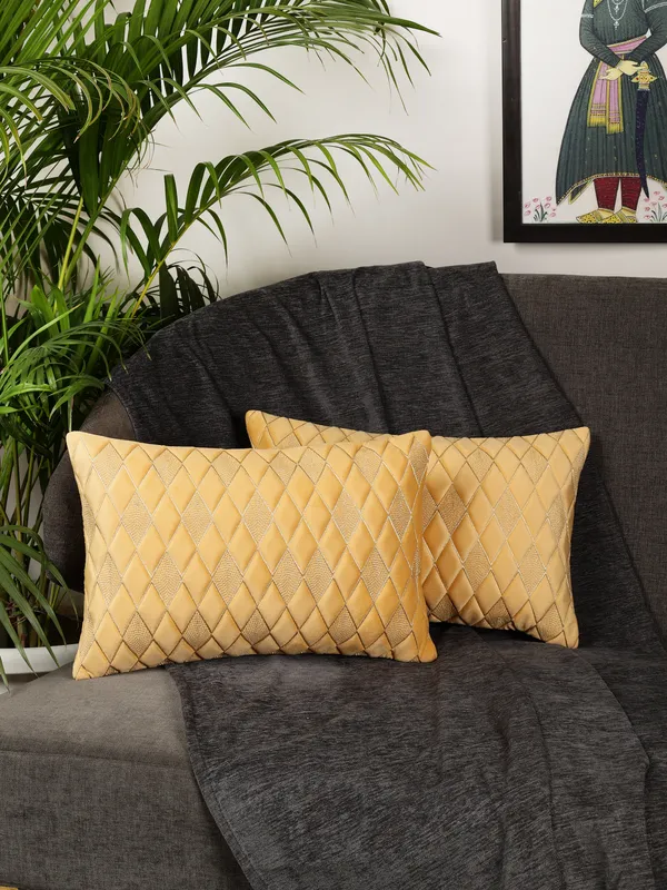 Modern_Diamond_Shaped_Golden_Thread_Embroidery_Design_Rectangular_Velvet_Cushion_Covers,_Pack_of_2_Piece_(12x18_inch.)_Yellow_Color