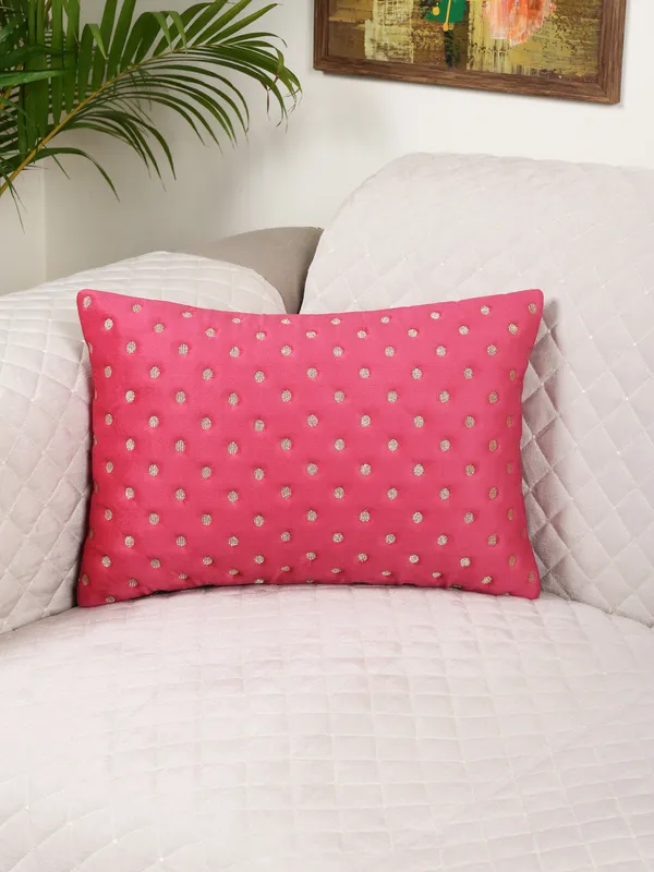 Modern_Dot_Design_Rectangular_Velvet_Cushion_Covers,_Pack_of_1_Piece_(12x18_inch.)_Rani_Color