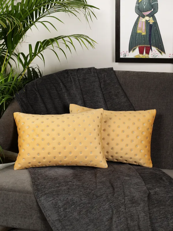 Modern_Dot_Design_Rectangular_Velvet_Cushion_Covers,_Pack_of_2_Piece_(12x18_inch.)_Yellow_Color