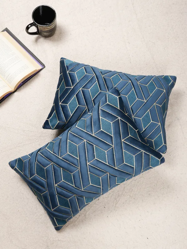 Decorative_Geaometric_EYE_Design_Rectangular_Velvet_Cushion_Covers,_Pack_of_2_Piece_(12x18_inch.)_Blue_Color