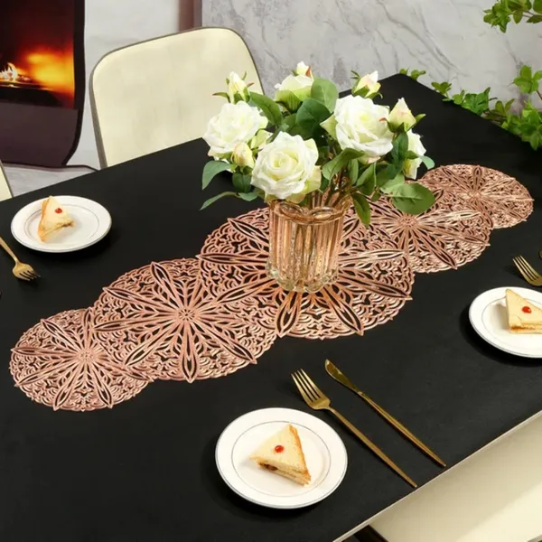 Beautiful_&_Decorative_Gola_Design_Center_Table/Coffee_Table/Side_Table_Runner_(Size-33"_x_12"_Inches)_Rose_Gold_Color