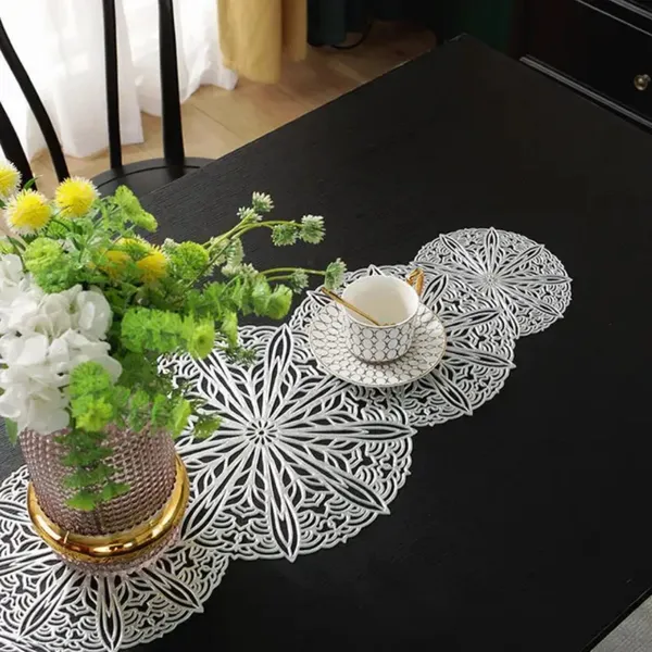 Beautiful_&_Decorative_Geometric_Design_Center_Table/Coffee_Table/Side_Table_Runner_(Size-33"_x_12"_Inches)_Silver_Color