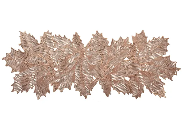 Beautiful_&_Decorative_Maple_Leaf_Design_Center_Table/Coffee_Table/Side_Table_Runner_(Size-33"_x_12"_Inches)_Rose_Gold_Color