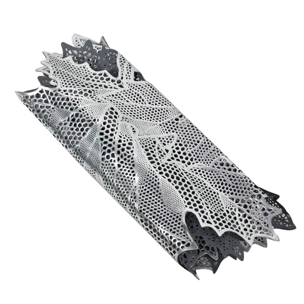 Beautiful_&_Decorative_Maple_Leaf_Design_Center_Table/Coffee_Table/Side_Table_Runner_(Size-33"_x_12"_Inches)_Silver_Color