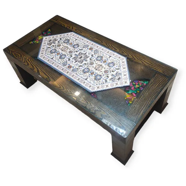 Attractive_Velvet_Printed_Floral_Design_Center/Coffee_Table_Runner_(Size-33"_x_15"_Inches)