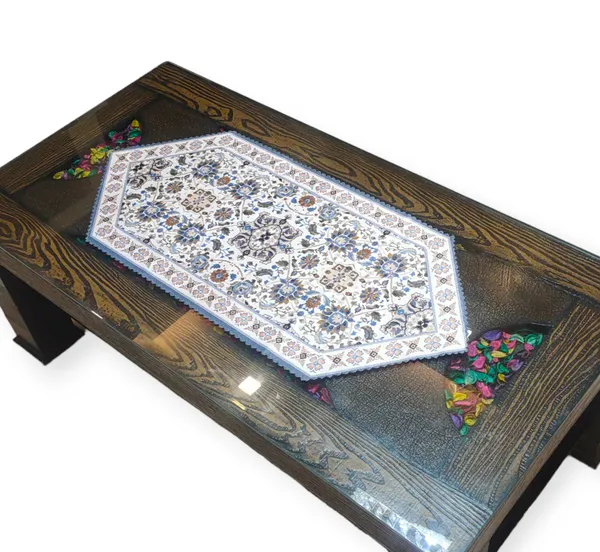 Attractive_Velvet_Printed_Floral_Design_Center/Coffee_Table_Runner_(Size-33"_x_15"_Inches)