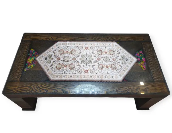 Attractive_Velvet_Printed_Floral_Design_Center/Coffee_Table_Runner_(Size-33"_x_15"_Inches)