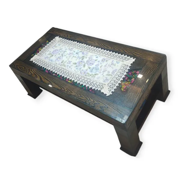 Elegant_Jute_Floral_Printed_Design_With_Lace_Border,_Center/Coffee_Table_Runner_(Size-33"_x_15"_Inches)