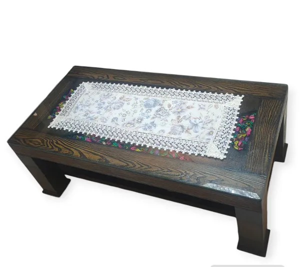Elegant_Jute_Floral_Printed_Design_With_Lace_Border,_Center/Coffee_Table_Runner_(Size-33"_x_15"_Inches)