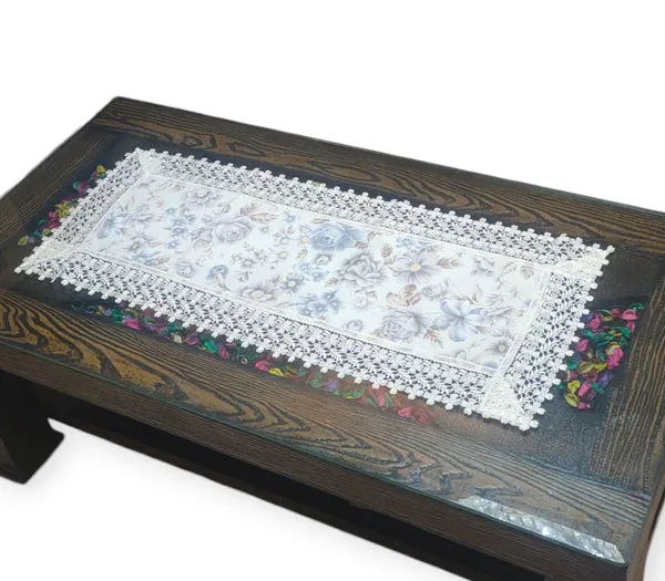 Elegant_Jute_Floral_Printed_Design_With_Lace_Border,_Center/Coffee_Table_Runner_(Size-33"_x_15"_Inches)