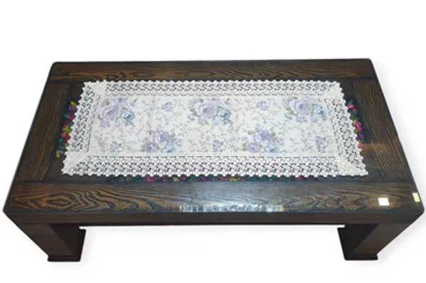 Elegant_Jute_Floral_Printed_Design_With_Lace_Border,_Center/Coffee_Table_Runner_(Size-33"_x_15"_Inches)