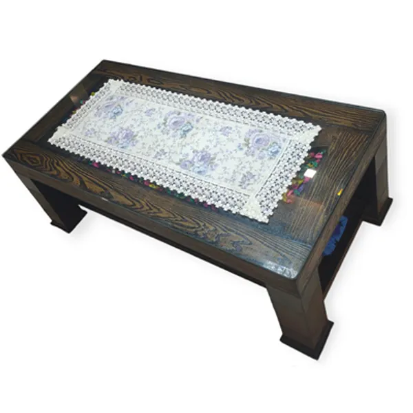 Elegant_Jute_Floral_Printed_Design_With_Lace_Border,_Center/Coffee_Table_Runner_(Size-33"_x_15"_Inches)