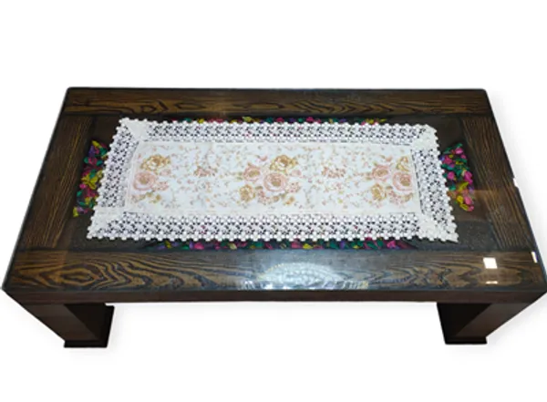 Elegant_Jute_Floral_Printed_Design_With_Lace_Border,_Center/Coffee_Table_Runner_(Size-33"_x_15"_Inches)