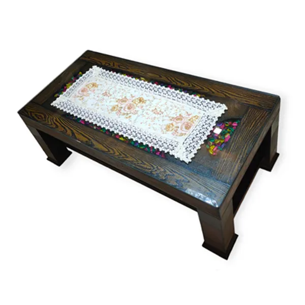 Elegant_Jute_Floral_Printed_Design_With_Lace_Border,_Center/Coffee_Table_Runner_(Size-33"_x_15"_Inches)