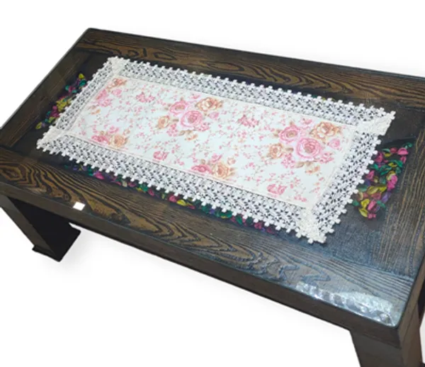 Elegant_Jute_Floral_Printed_Design_With_Lace_Border,_Center/Coffee_Table_Runner_(Size-33"_x_15"_Inches)