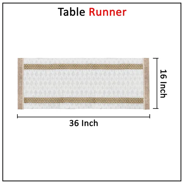 MONKDECOR_Stylish_&_Durable_Jute_Dining_Table_Runner_|_Perfect_for_Farmhouse_Interiors,_Stripe_Design_(White,_16x36_Inch)