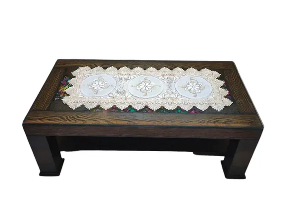 Beautiful_Floral_Thread_Embroidery_Design_Center/Coffee_Table_Runner_(Size-33"_x_15"_Inches)