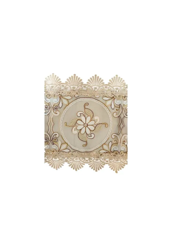 Beautiful_Floral_Thread_Embroidery_Design_Center/Coffee_Table_Runner_(Size-33"_x_15"_Inches)